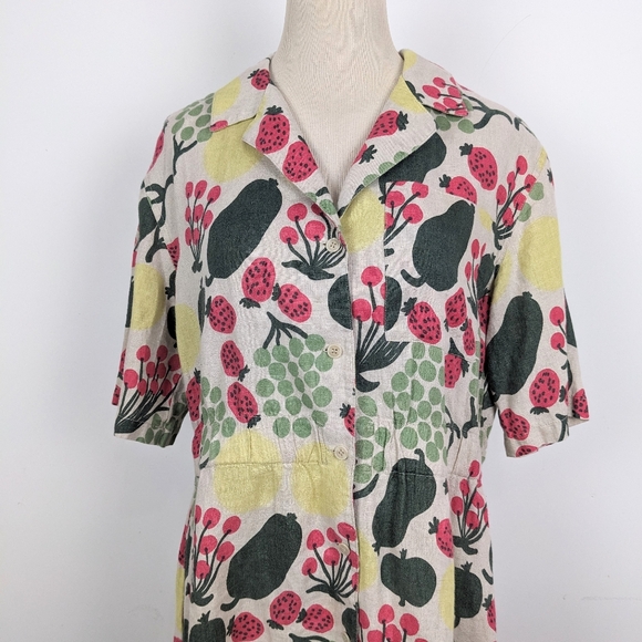 MARIMEKKO Herkku Pieni Tori Linen Dress Size 38 - Picture 3 of 15